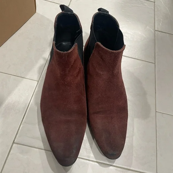 ASOS | Shoes | Asos Burgundy Chelsea Boots Size 9 | Poshmark